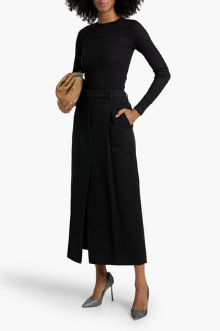 BRUNELLO CUCINELLI COTTON-TWILL MAXI SKIRT - Size 40