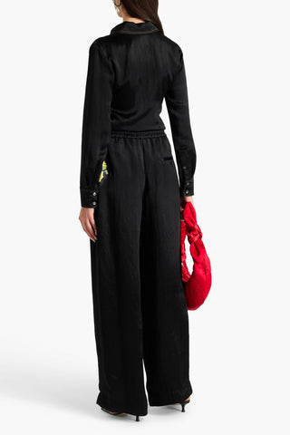 3.1 PHILLIP LIM APPLIQUD SATIN SHIRT - Size 0