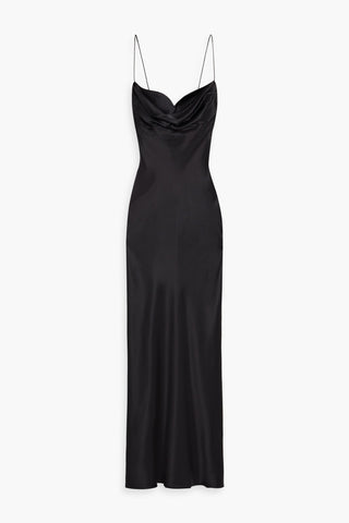 RACHEL GILBERT SKYE DRAPED SILK-SATIN CREPE GOWN - Size 6