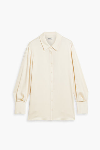 SIMKHAI OLSEN SATIN-CREPE SHIRT - Size S