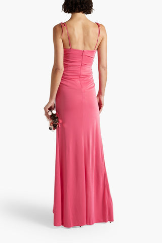CINQ À SEPT HARLIN CUTOUT TWISTED STRETCH-JERSEY MAXI DRESS - Size 0