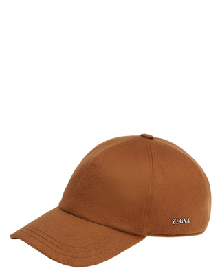 Zegna Felted Wool Baseball Cap with Logo Detail