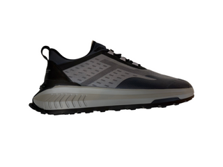 Tods Grey and Black Mesh Paneled Low-Top Sneakers