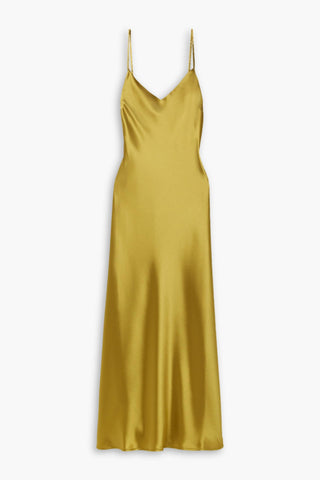 GALVAN  LONDON SATIN MAXI DRESS - Size 38