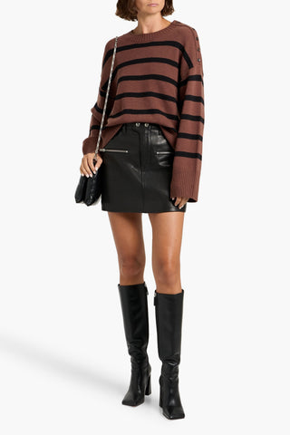 PAIGE ZOFIA STRIPED INTARSIA-KNIT SWEATER - Size M