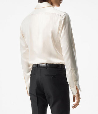 Tom Ford Silk Point-Collar Dress Shirt