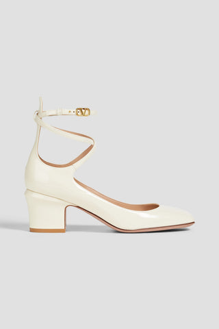 VALENTINO GARAVANI TAN-GO PATENT-LEATHER PUMPS - Size 36