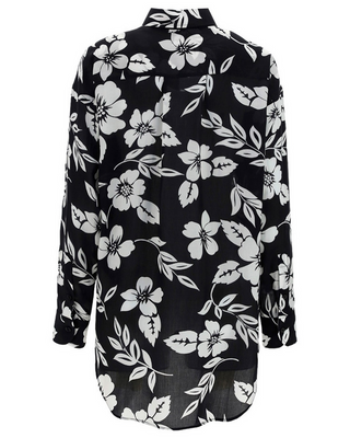 Tom Ford Silk Floral Print Long Sleeve Shirt