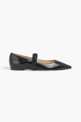 STUART WEITZMAN MAXINE LEATHER POINT-TOE FLATS - Size 7