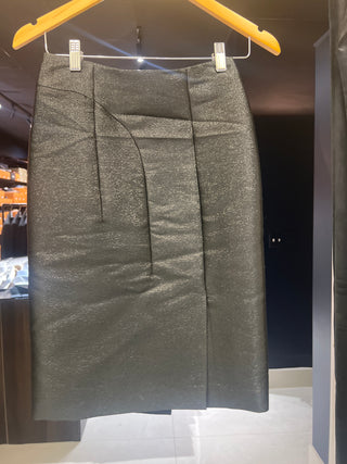Tom Ford Shimmer-Effect Front-Fold Midi Skirt
