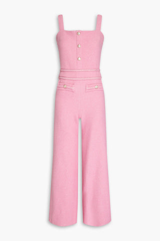 MAJE BOUCL-TWEED JUMPSUIT - Size 34