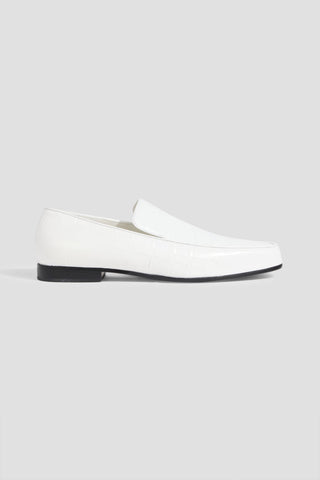 TOTEME CROC-EFFECT LEATHER LOAFERS - Size 38