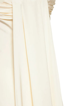 Tom Ford Silk Twisted Bust White Column Gown