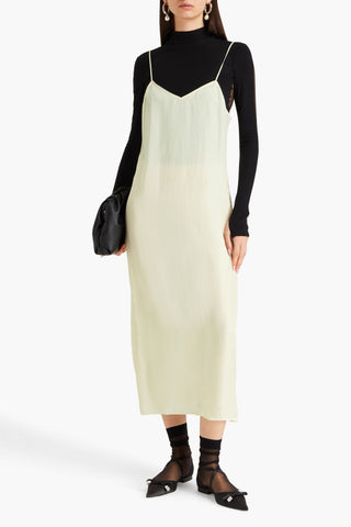 TIBI SATIN MIDI SLIP DRESS - Size 2