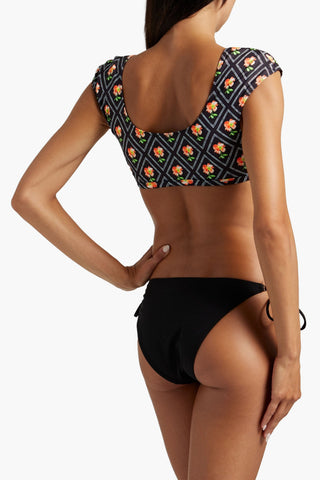 CAROLINE CONSTAS PRINTED BIKINI TOP - Size XL