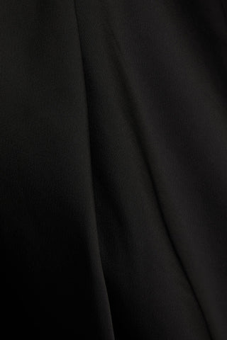 SIMKHAI MCKINNON JERSEY-PANELED TIE-NECK SATIN TOP - Size S