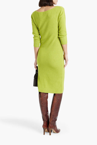 MICHELLE MASON CUTOUT RIBBED-KNIT DRESS - Size S