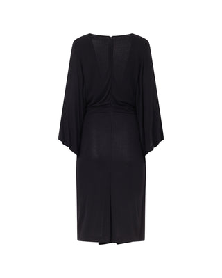 ETRO Draped Wrap-Effect Midi Dress with Embellished Waist