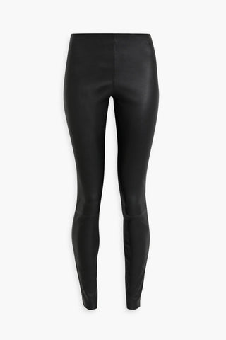 BY MALENE BIRGER STRETCH-LEATHER LEGGINGS - Size 38