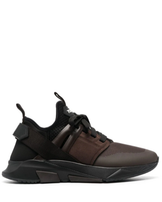 Tom Ford Mixed-Material Geometric Sole Sneakers