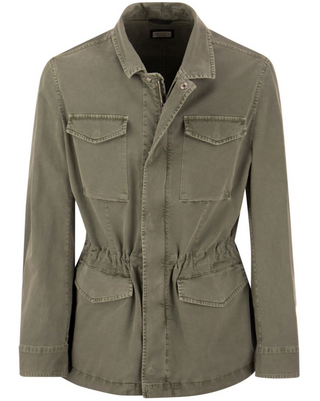 Brunello Cucinelli Cotton Four-Pocket Drawstring Waist Field Jacket