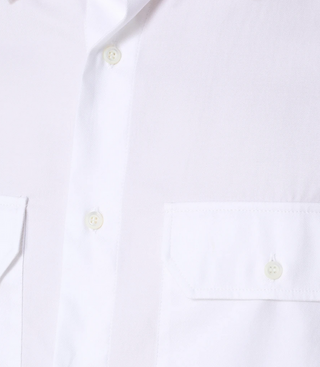Brunello Cucinelli Cotton Point-Collar Double Flap Pocket Shirt White