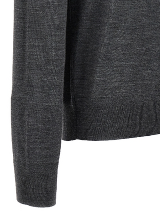 Tom Ford Fine-Gauge Wool Turtleneck Sweater Light Charcoal