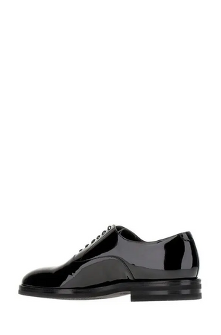 Brunello Cucinelli Patent Leather Plain-Toe Oxfords