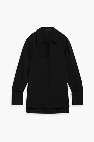 THEORY SILK CREPE DE CHINE BLOUSE - Size M