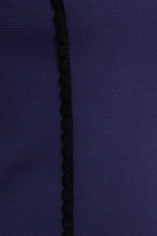 SANDRO VELVET-TRIMMED PONTE TOP - Size 3