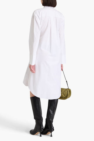 JW ANDERSON BUCKLED COTTON-POPLIN MIDI SHIRT DRESS - Size 8