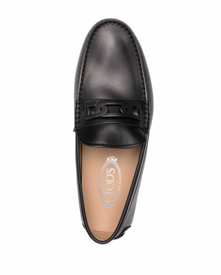 Tods Gommino Leather Loafers in Black