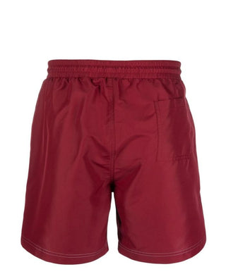 Brunello Cucinelli Brunello Cucinelli Technical Fabric Drawstring Swim Trunks in Red