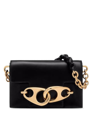 Tom Ford Smooth Leather Chain Link Flap Shoulder Bag