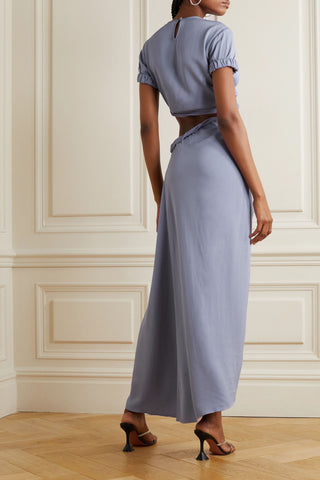 CHRISTOPHER ESBER CUTOUT PIQU MAXI DRESS - Size 14