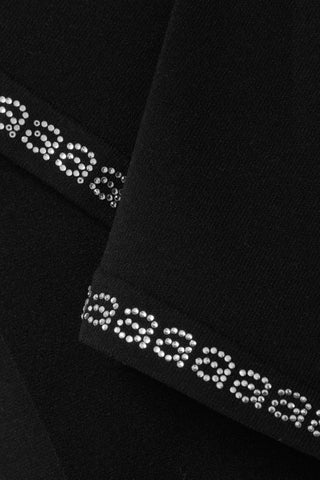 ALEXANDER WANG CRYSTAL-EMBELLISHED STRETCH-KNIT MINI DRESS - Size XS