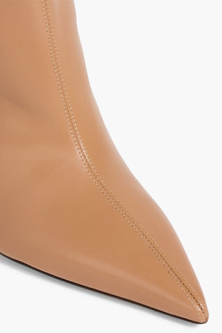 JIMMY CHOO BLAKE 85 LEATHER WEDGE KNEE BOOTS - Size 39