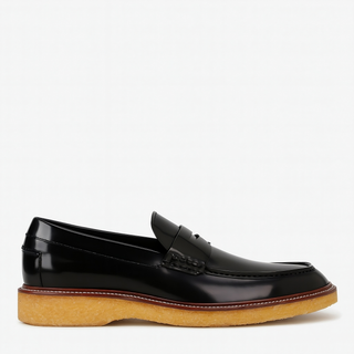 Tods Polished Leather Penny Loafers with Crepe Sole