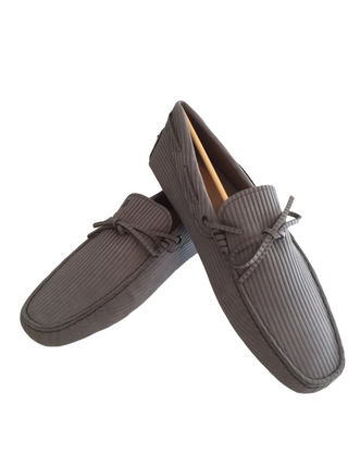 Tods Tod's Ribbed Leather Tie Loafers