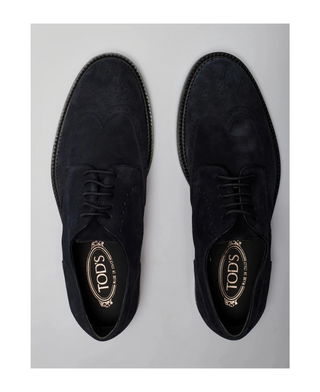 Tods Suede Brogue Lace-Up Derby Shoes