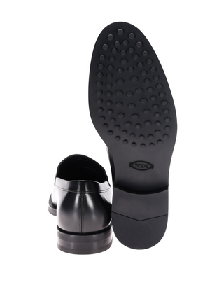 Tods Leather Bit Loafers Black