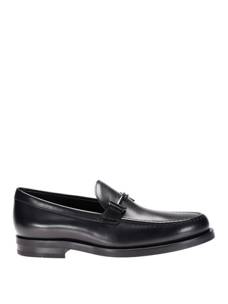 Tods Leather Bit Loafers Black