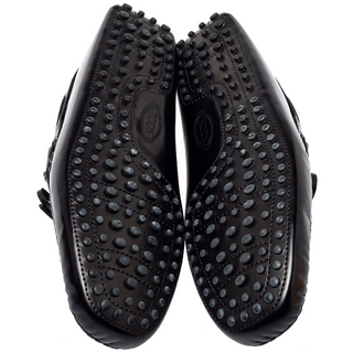 Tods Glossy Leather Gommino Driving Shoes Black