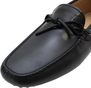 Tods Smooth Leather Tie-Detail Driving Shoes
