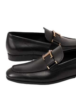 Tods Smooth Leather T-Bar Loafers