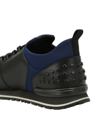 Tods Leather and Technical Fabric Low-Top Sneakers with Gommini Detailing