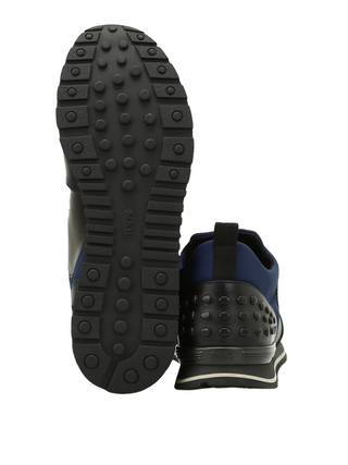 Tods Leather and Technical Fabric Low-Top Sneakers with Gommini Detailing