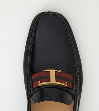 Tods Polished Leather Gommino Buckle Loafers