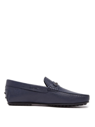 Tods Grained Leather Metal Bit Gommino Driving Shoes