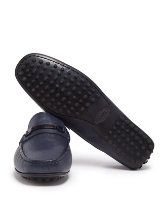 Tods Grained Leather Metal Bit Gommino Driving Shoes